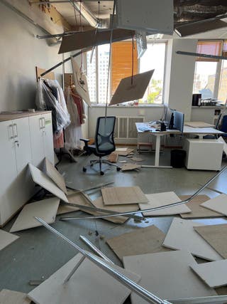 Damages to the EU offices in Kyiv